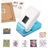 BAOFALI Stamp Punch, Stamp Puncher, 1X0.8inch Rectangular Postage Stamps Punches, Lever Paper Punches for Crafting,Craft Cutter Hole Puncher for Scrapbooking Journaling Card Making