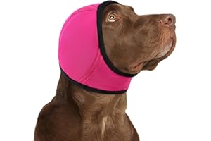 KOESON Dog Calming Hoodie - No Shake Ear Wraps for Dogs, Anxiety Relief & Noise Protection, Water Resistant Pet Ear Cover Muf