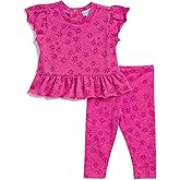 Splendid Baby Girls Painterly Floral Short-sleeve Top and Pant Set