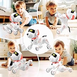 Chridark Remote Control Robot Dog Toy for Kids 5-7