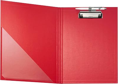 Exacompta Balacron A4 Clipboard Red - 23x32cm Holds A4 Documents