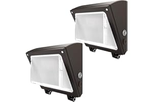 JTT LED Wall Pack Lights Outdoor with Dusk to Dawn Photocell, Selectable 75W/60W/45W, 9750LM/7800LM/5850LM, 6000K/5000K/4000K,Waterproof Flood Security Wall Pack Lighting for Garage Yard Parking Lot