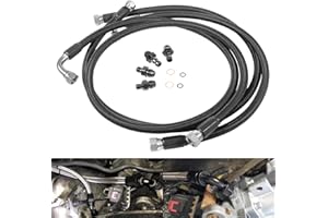 ZYMURGOES 48RE Transmission Cooler Hoses Lines Kit Heavy Duty Steel Braided Lines for Dodge Ram 2500/3500 Cummins 5.9L with 48RE Transmission 2003-2007