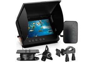 Blu7ive Underwater Fishing Camera with 4.3" IPS Monitor, 65ft/20M Cable Fish Finder Camera with Storage Bag,5000mAh Battery,21pcs IR Lights for Ice Fishing, Fish Pond Boat Fishing