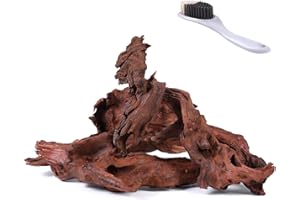 FISCAPE 4Pcs Extra Large Natural Driftwood for Aquarium 1Pcs 15-18" & 2Pcs 10-12" & 1Pcs 4-6" Drift Wood Decor for Fish Tank & Reptiles Tank Decoration