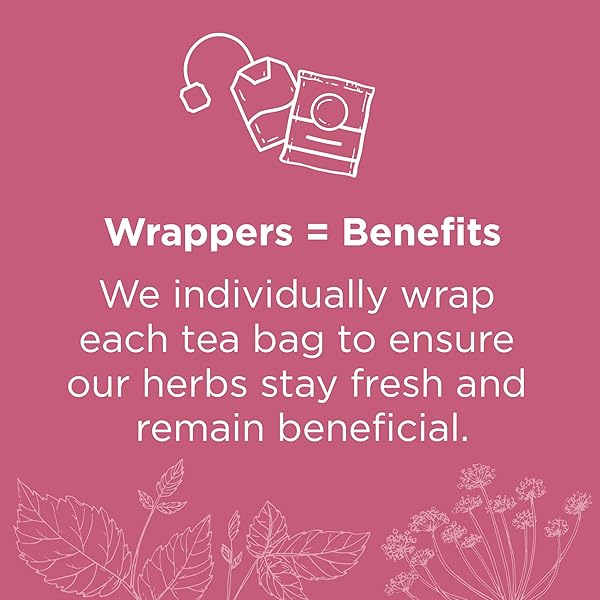 TRADITIONAL MEDICINALS ORGANIC RASPBERRY LEAF HERBAL TEA, EASES MENSTRUAL CRAMPS & SUPPORTS HEALTHY PREGNANCY – 48 TEA BAGS