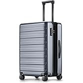 NINETYGO Carry On Luggage 22x14x9 Airline Approved, 20 Inch Luggage with Smooth Spinner Wheels, Expandable, Hard Shell PC Suitcase, Lightweight Travel Luggage, TSA Approved (Grey, Rhine Max)