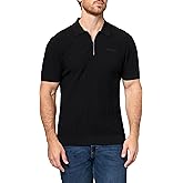Karl Lagerfeld Mens Ribbed Textured Short Sleeve Polo