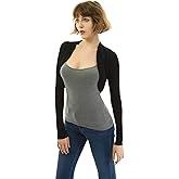 AmélieBoutik Women Long Sleeve Light Knit Bolero Shrug Cardigan