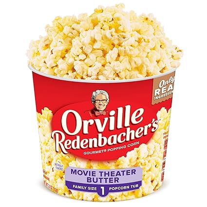 Amazon.com: Orville Redenbacher's Movie Theater Butter Popcorn Tub, 3.9 Ounce