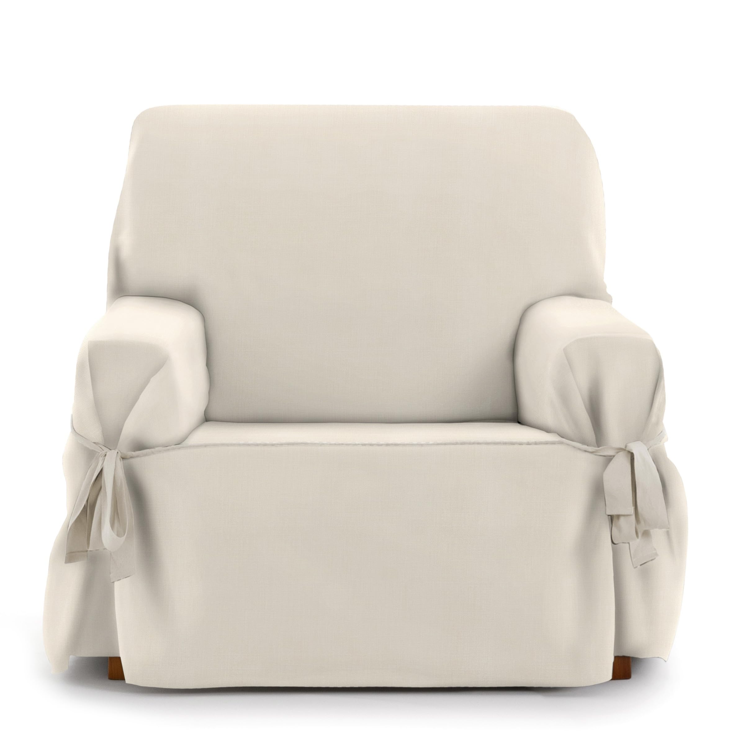 Eysa Universal Adjustable Sofa Cover with Ties East 1 Seater Colour 01/Beige