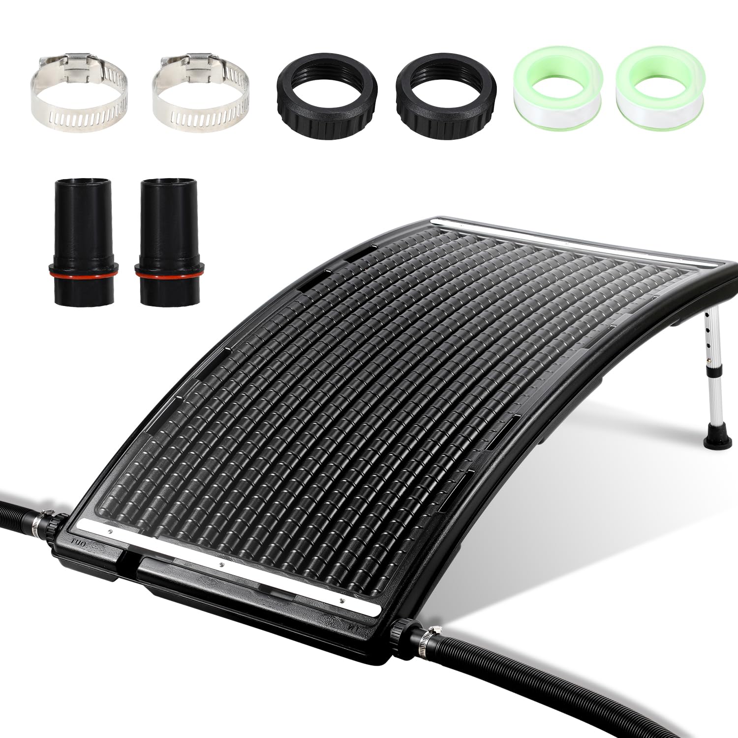Vigevee Sonnenkollektor Poolheizung, 113x69x35cm Solarheizung Maximaler Durchfluss 10000 L/h, Pool Heizungen Solaranlage für Warmwasser, Gartendusche, Pool