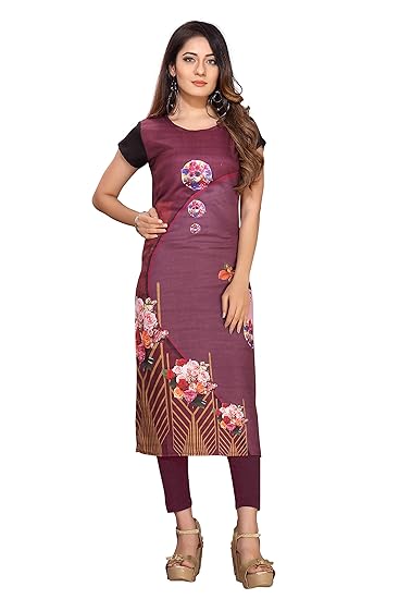 Crepe Stitched Kurti for Women's