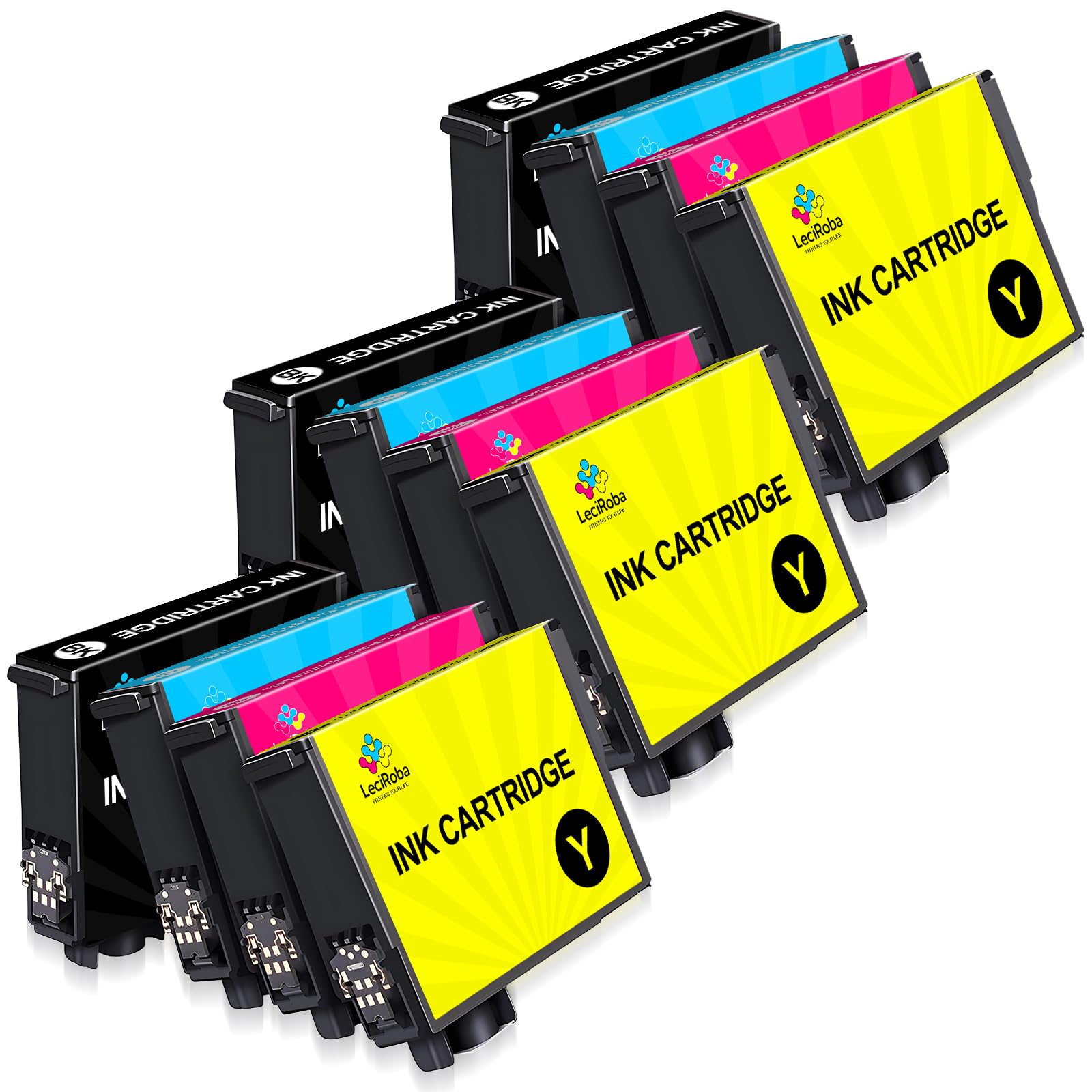 LeciRoba Ink Cartridge Replacement for Epson 603XL Use with XP-2100 XP-2150 XP-3100 XP-3150 XP-4100 XP-4150 XP-4155 Workforce WF-2810 WF-2820 WF-2840 WF-2870 Printer(12 PACK)