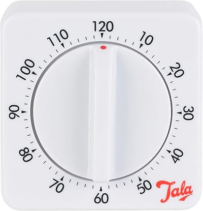 Tala Classic 2 Hour White Mechanical Timer 120 Minute Loud Ring
