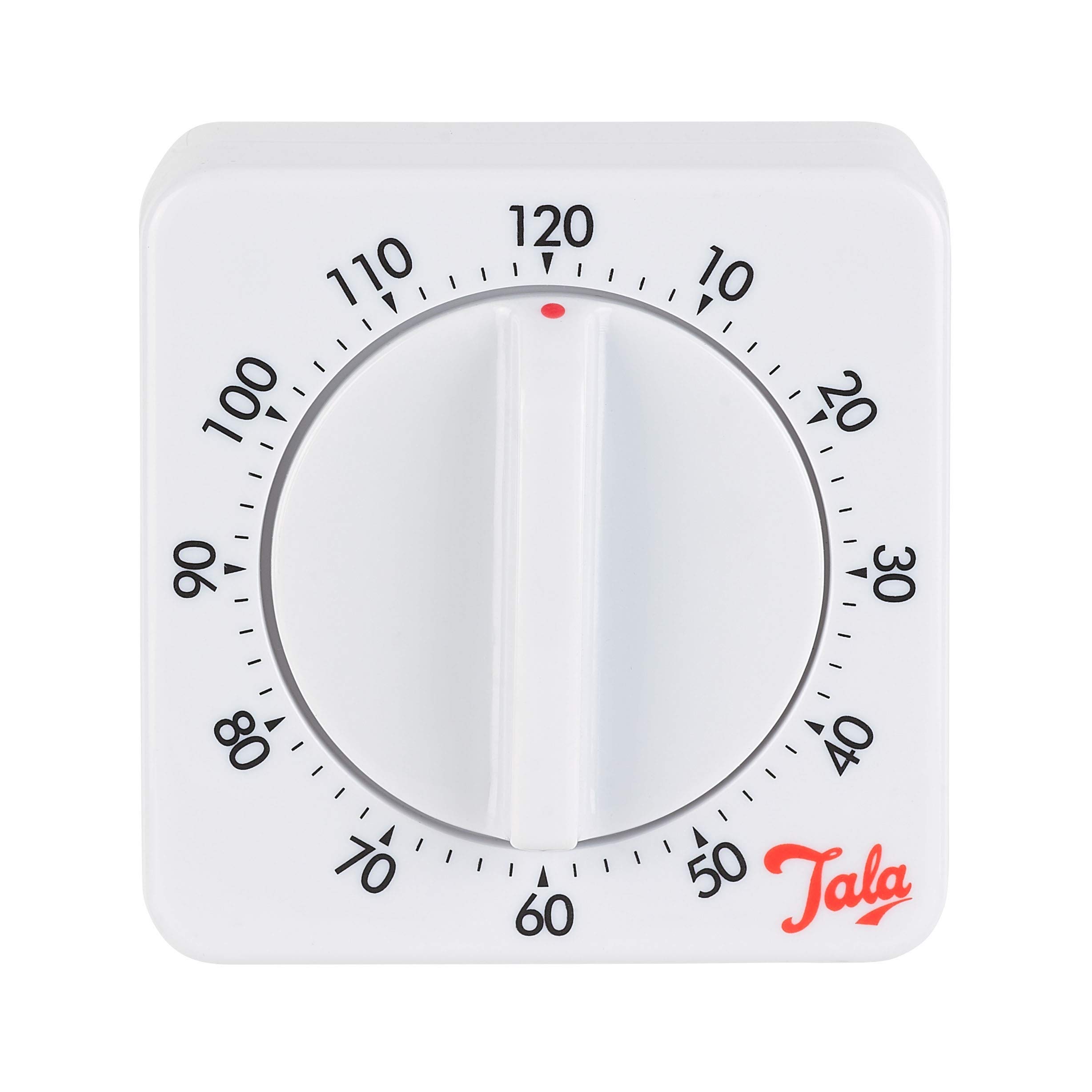Tala Classic 2 Hour White Mechanical Timer, 60 Minute Adjustable Timer with Loud Ringer, Perfect for your Cooking and Baking needs, Made using BPA Free Plastic