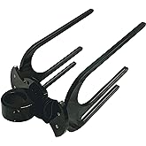Kneeboard Rack for Boat, Black Aluminum Knee Board Wakeboard Combo Tower Rack, Wakeboarding Rack for Towers, Fits Clamp Tubing Sizes 1 3/4", 1 7/8", 2", 2 1/4", 2 3/8", 2 1/2"