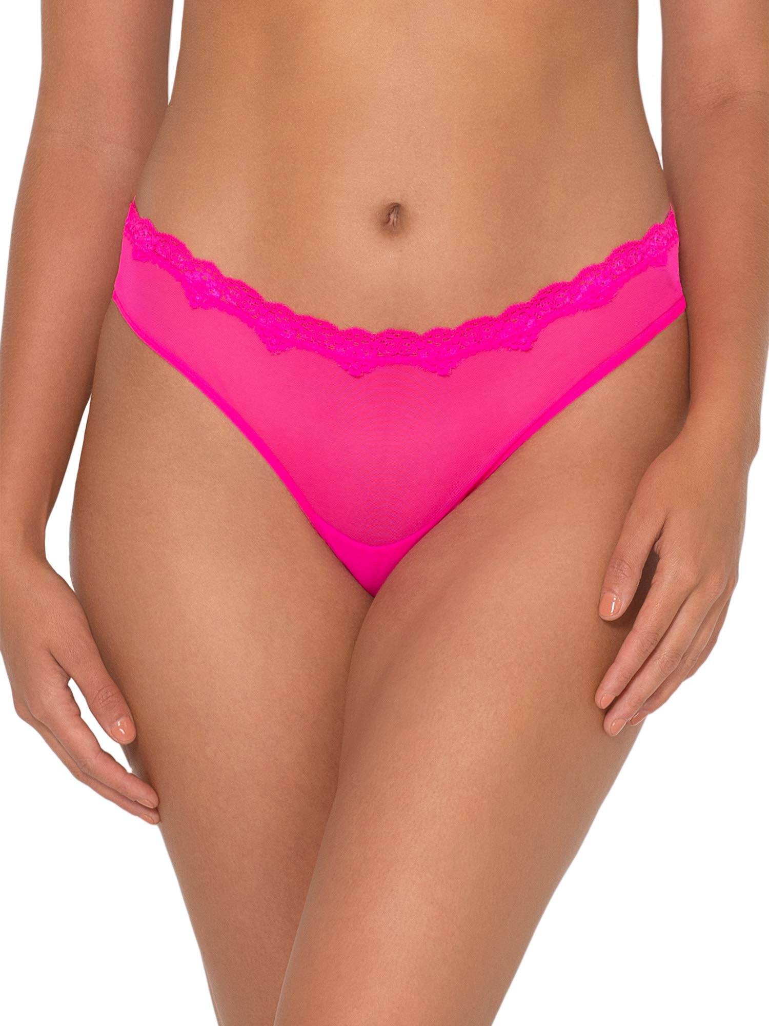 Smart & Sexy Women's Mesh & Lace Thong Panties, Available in Multi Packs