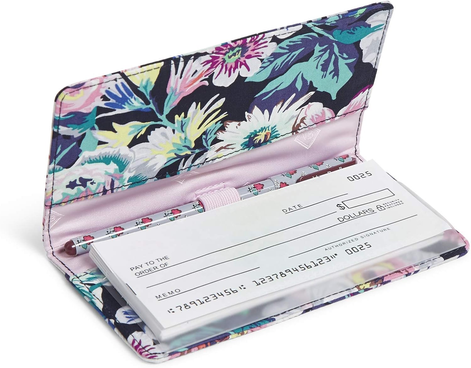 Vera Bradley Women's Signature Cotton Checkbook Cover, Floating Garden: Clothing
