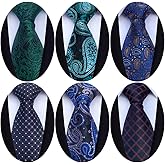Adulove Men's Necktie Classic Silk Tie Woven Jacquard Neck Ties