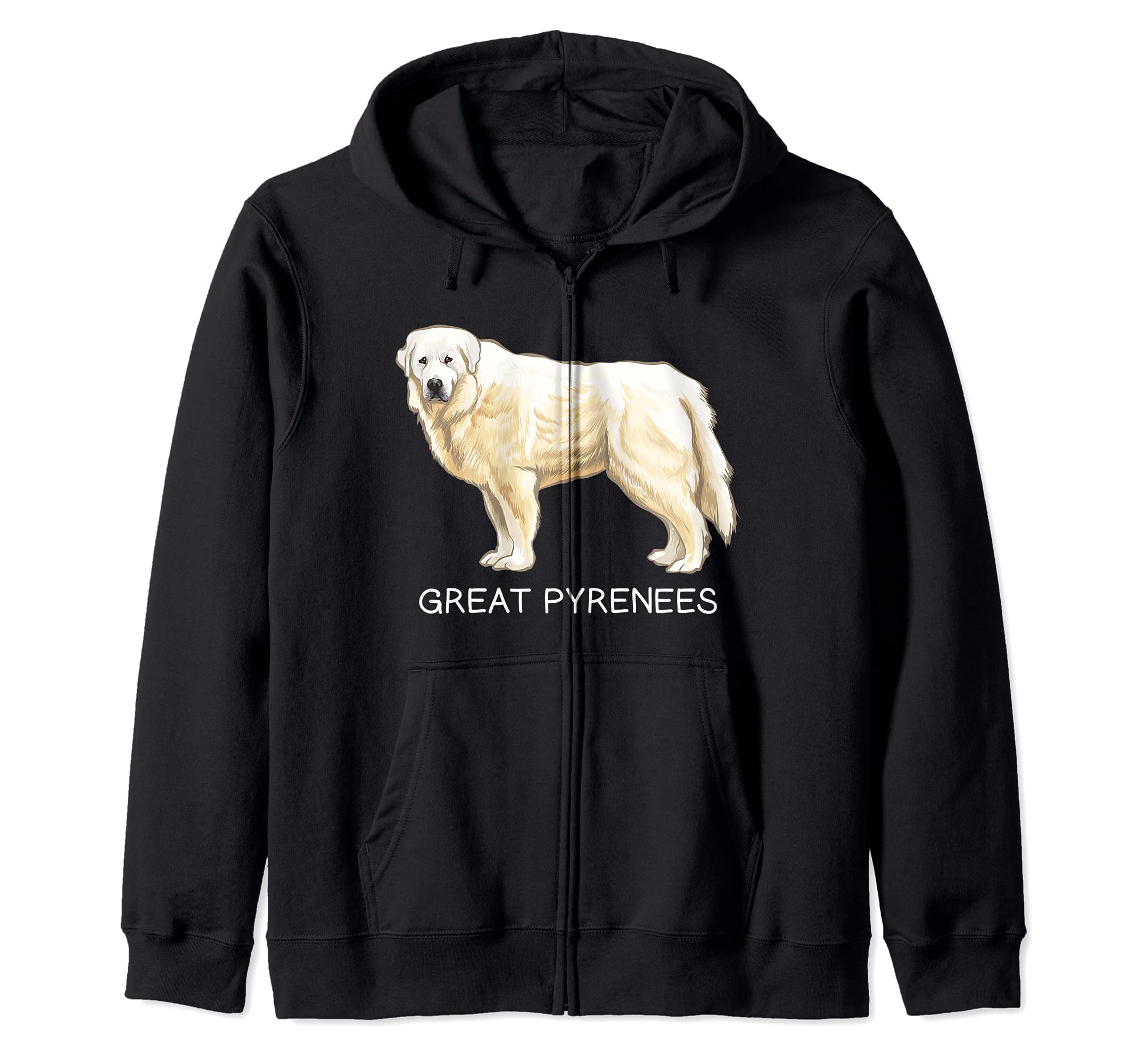 Great Pyrenee Crazy Dog Lover Zip Hoodie