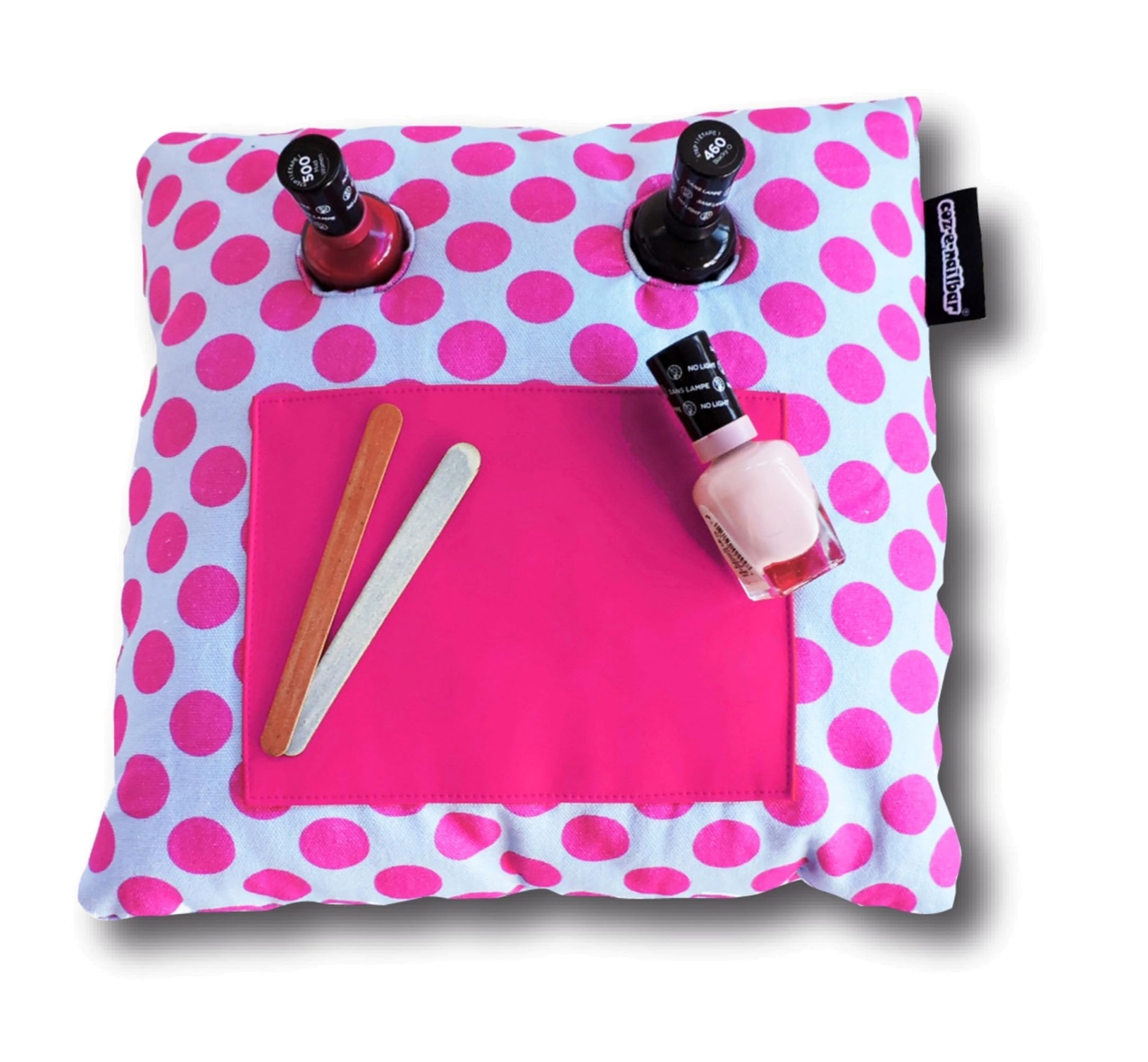 Manicure Cushion Nail Arm Rest Varnish Polish Pillow Pink Spots Pamper Beauty Gift
