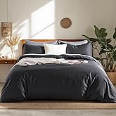 NEXHOME PRO Duvet Cover King Set, Ultra Soft, Duvet Cover Viscose from Bamboo Cooling, 1 Duvet Cover and 2 Pillowcases, 104"x90", Dark Grey, Comforter Not Included