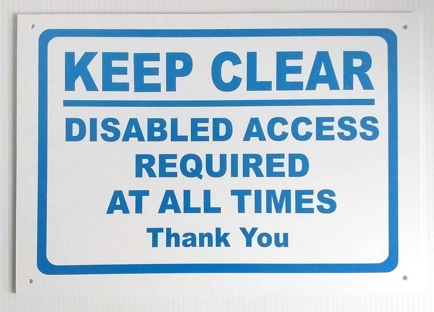 Keep Clear Disabled Access required NO PARKING SIGN A4 4mm CORREX 5mm FOAMEX or 3mm DIBOND SIGN WEATHERPROOF (A3 Foamex Drllied)