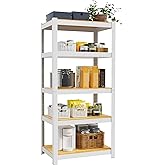 VDEVY 5 Tier 24" W x 16" D x 60" H Storage Shelves White Metal Garage Shelving 1500LBS White Pantry Shelves Heavy Duty Shelving Adjustable Utility Rack for Closet Kitchen Garage Office