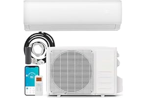 SIMOE 11,500 BTU Mini Split Air Conditioner, Air Conditioner & Heater Pump System Cools Up to 750 Sq. Ft, with Installation K