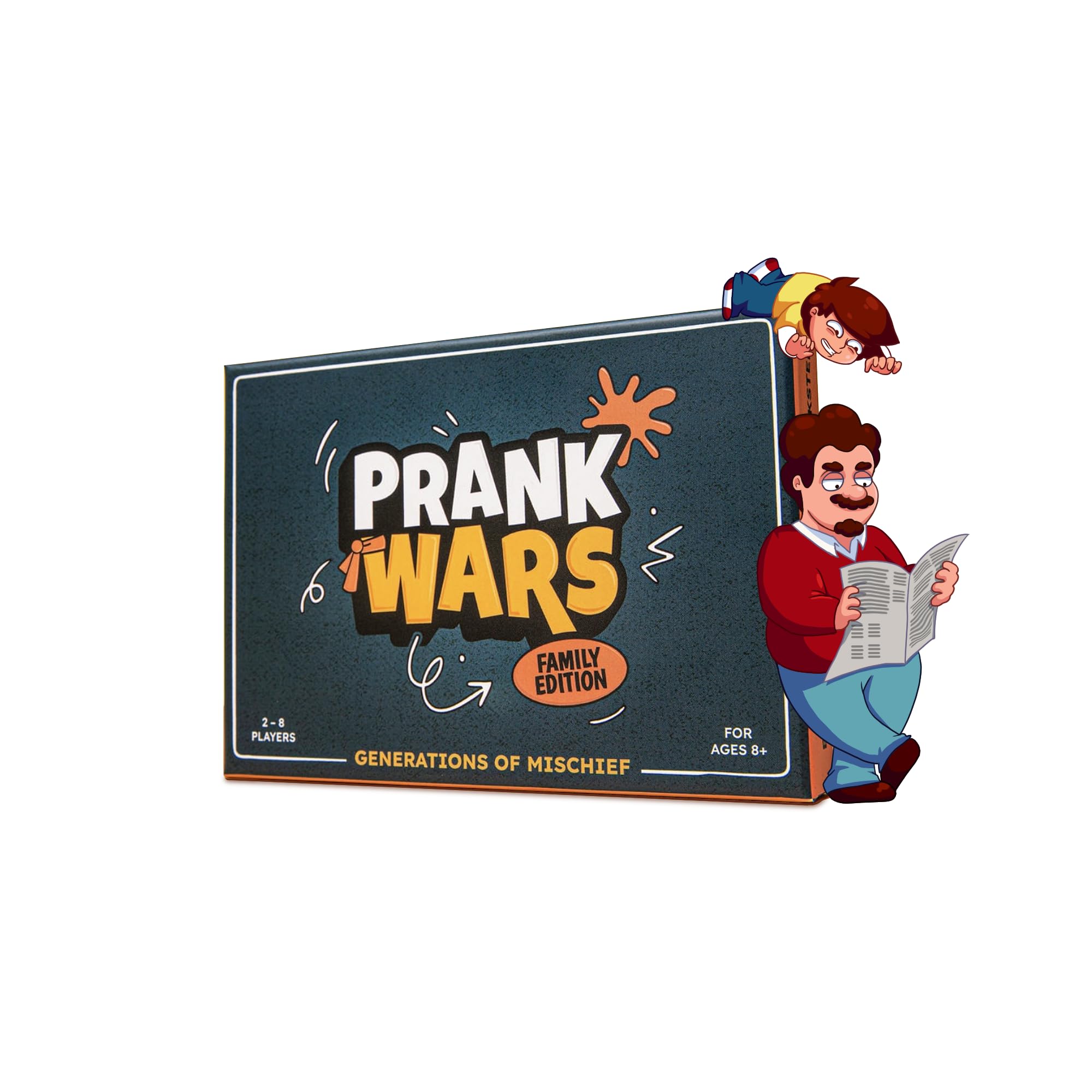 Prank Wars: Family Edition – Real-Life Prank Card Game for Kids & Adults | 2–8 Players | Ages 8+