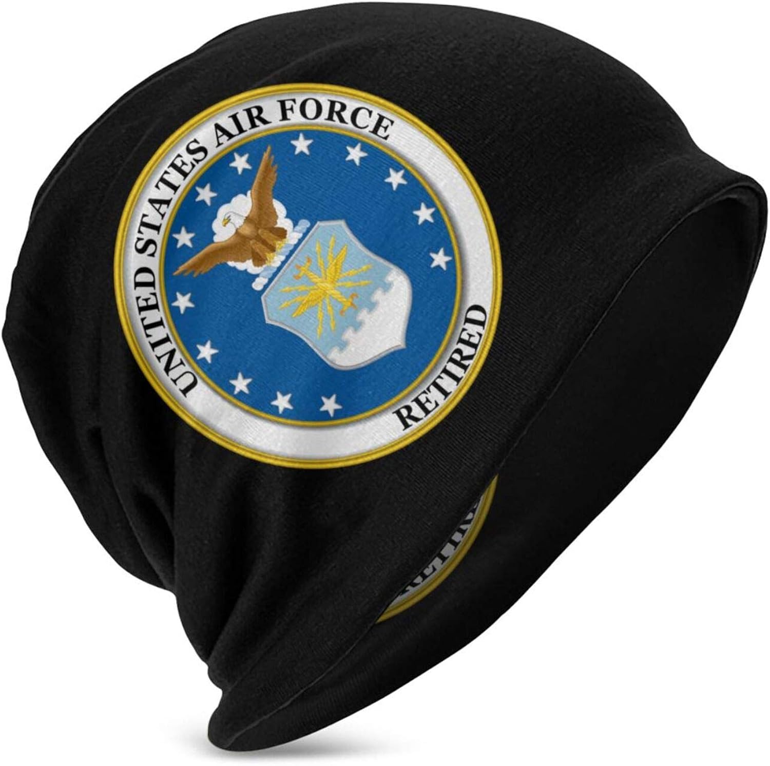 UNITED STATES AIR FORCE RETIRED MILITARY Kids Knit Hats Winter Warm Slouchy Baggy Beanie Hat