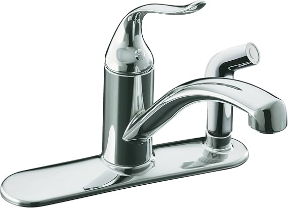 KOHLER K-15073-P-CP Coralais Decorator Kitchen Sink Faucet, Polished