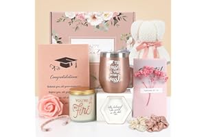 Joyseller 2024 Graduation Gifts for Her, 10 in 1 Pratical Graduation Gift Basket for College or High School Class of 2024 Graduation Gift Box for Daughter, Sister, Friend