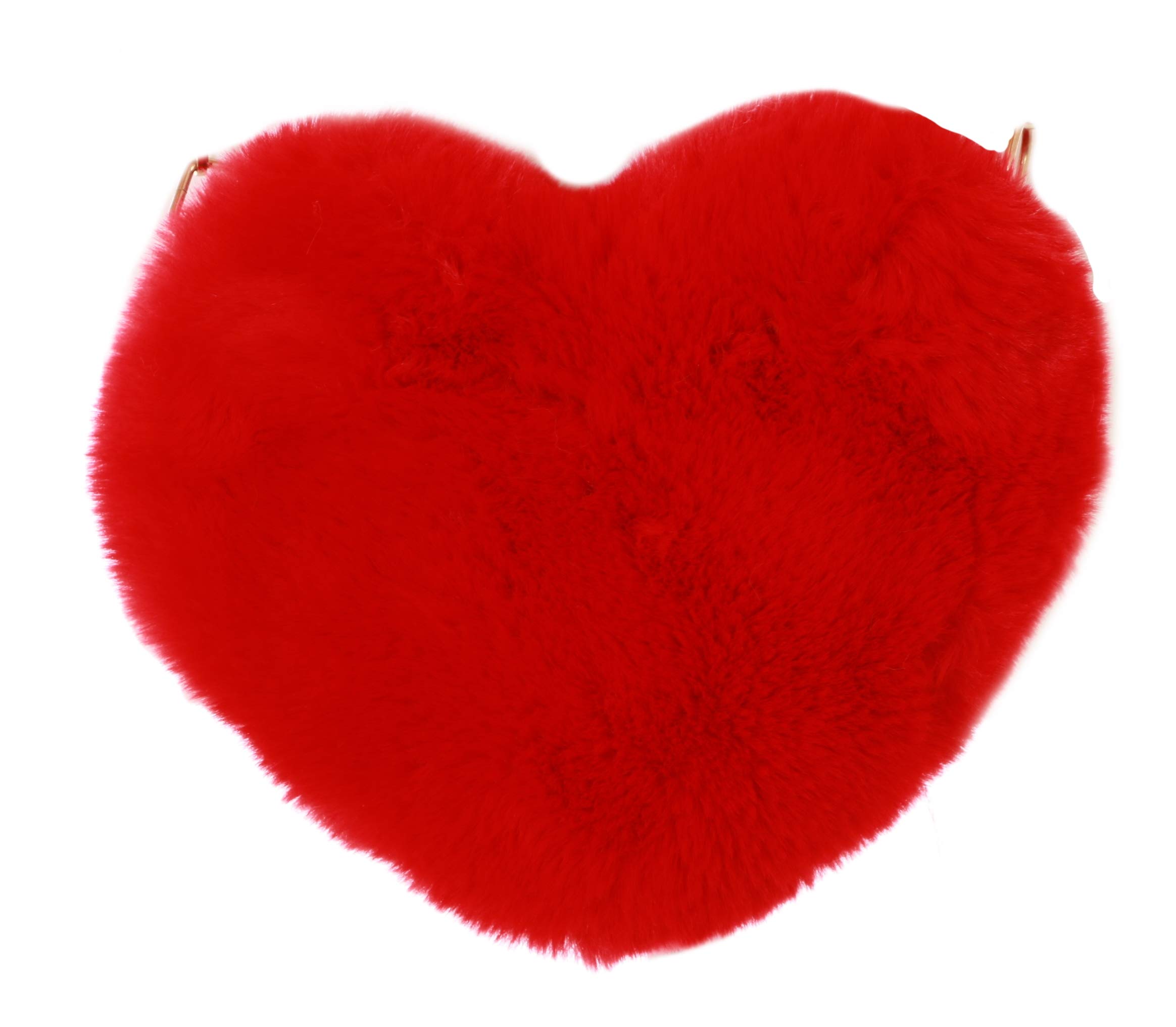 Kawaii-Story LB-222-1 Red Heart Fluffy Plush Party Bag Lolita Pastel Goth Harajuku, red, One Size