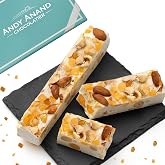 Andy Anand Spanish Soft Nougat with Candied Orange Peel &amp; Roasted Almonds - 7 oz Wildflower Honey Turron, Gluten-Free, Dairy-Free, Soy-Free Gourmet Gift