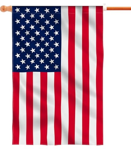 ANLEY Bandera De Jardín De Doble Cara De Alta Calidad, Bandera Decorativa De Estados Unidos Con Línea Roja Fina, Resistente A La Intemperie Y Doble Costura, 18 X 12.5 Pulgadas