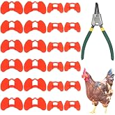 Pinless Peepers for Chickens, 25 Pcs Anti-Pecking Goggles with Pliers, Chicken Blinders and Plier Tool, Chicken Glasses Pheas