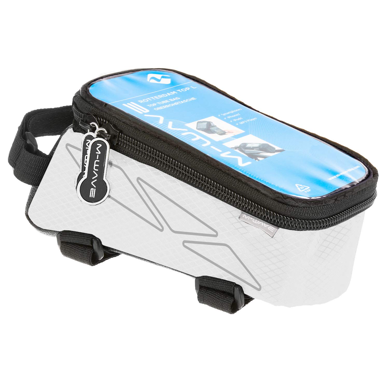 M-Wave Rotterdam L Top Tube Bag - White