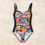 WIN.MAX One Piece Swimsuit Tummy Control Ruched Padded Plus Size C-DD Cup LF view 4