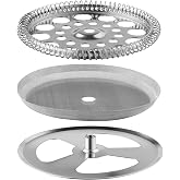 34 oz French Press 3.75 Inch Filter Replacement Parts 3 Pieces Stainless-Steel Set Containing Spiral Disk, 8 Cup Mesh French Press Screen and Cross Disk for 1000L French Press