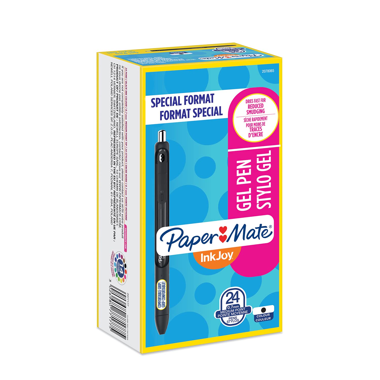 Paper Mate InkJoy Gel Pens | Medium Point (0.7mm) | Black | 24 Count