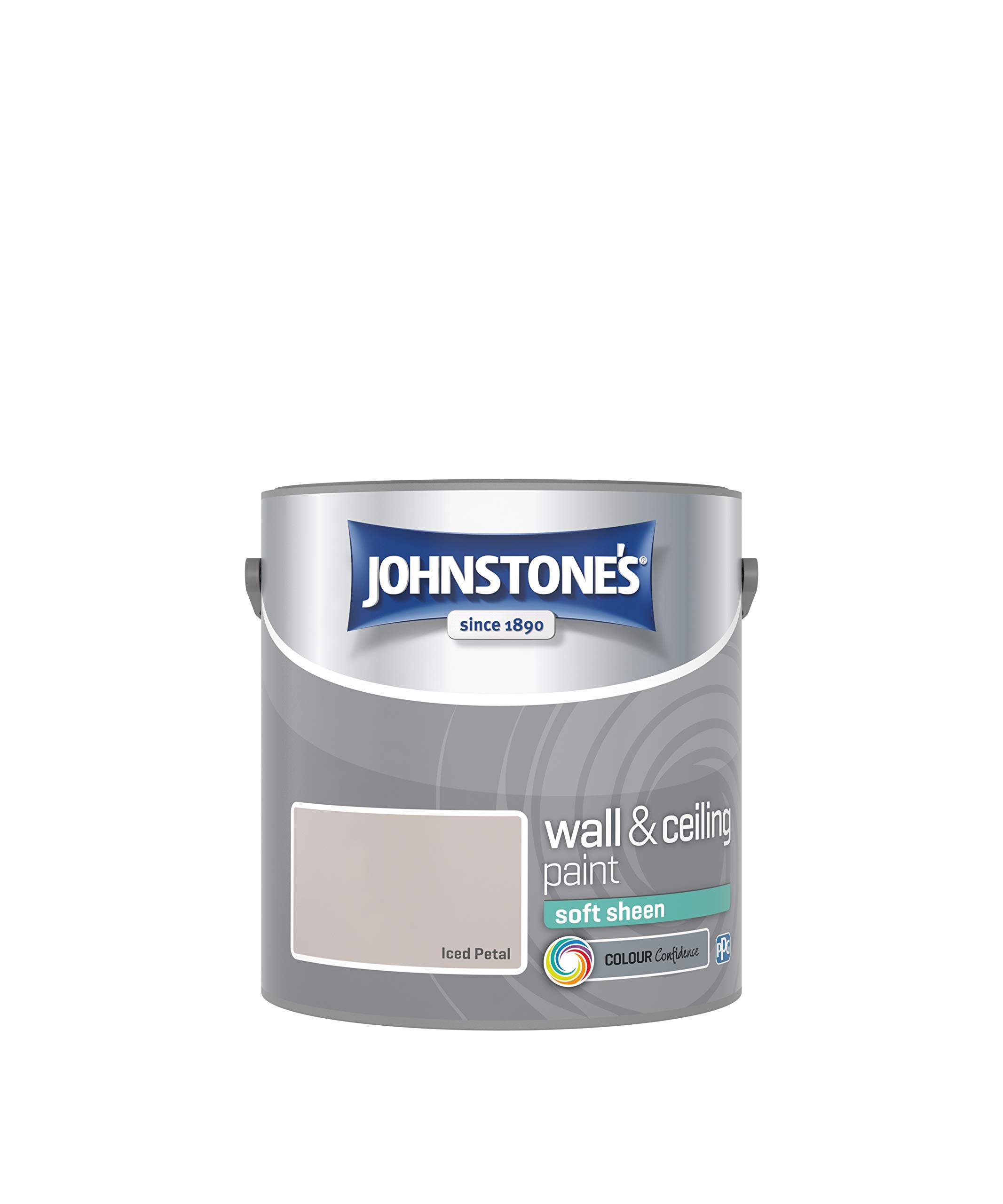 Johnstone's - Wall & Ceiling Paint - Iced Petal - Soft Sheen Finish - Emulsion Paint - Fantastic Coverage - Easy to Apply - Dry in 1-2 Hours - 12m2 Coverage per Litre - 2.5L