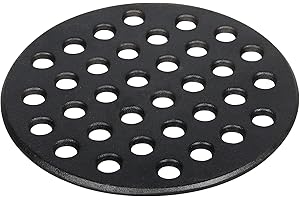KAMASTER 9 Inches BBQ High Heat Cast Iron Charcoal Fire Grate Fits for Large Kamado Grill Green Egg fire Grate and kamado Joe Grill Parts Charcoal Grate Replacement Accessories-9'' LFGC