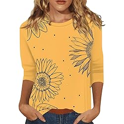3/4 Length Sleeve Womens Tops 3/4 Sleeve Tops for
