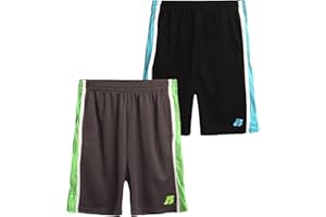 Pro Athlete Boys' Athletic Shorts – 2 Pack Active Performance Basketball Shorts with Pockets (8-16)