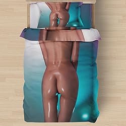 Sexy Woman Twin XL Dorm Bedding 3 Piece Naked Girl
