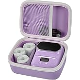 Case Compatible with Phomemo M110 Label Maker - Portable Mini Bluetooth Thermal Label Maker Carrying Storage Bag for Printer Labels, USB Cable and Accessories Black (Box Only)-Purple