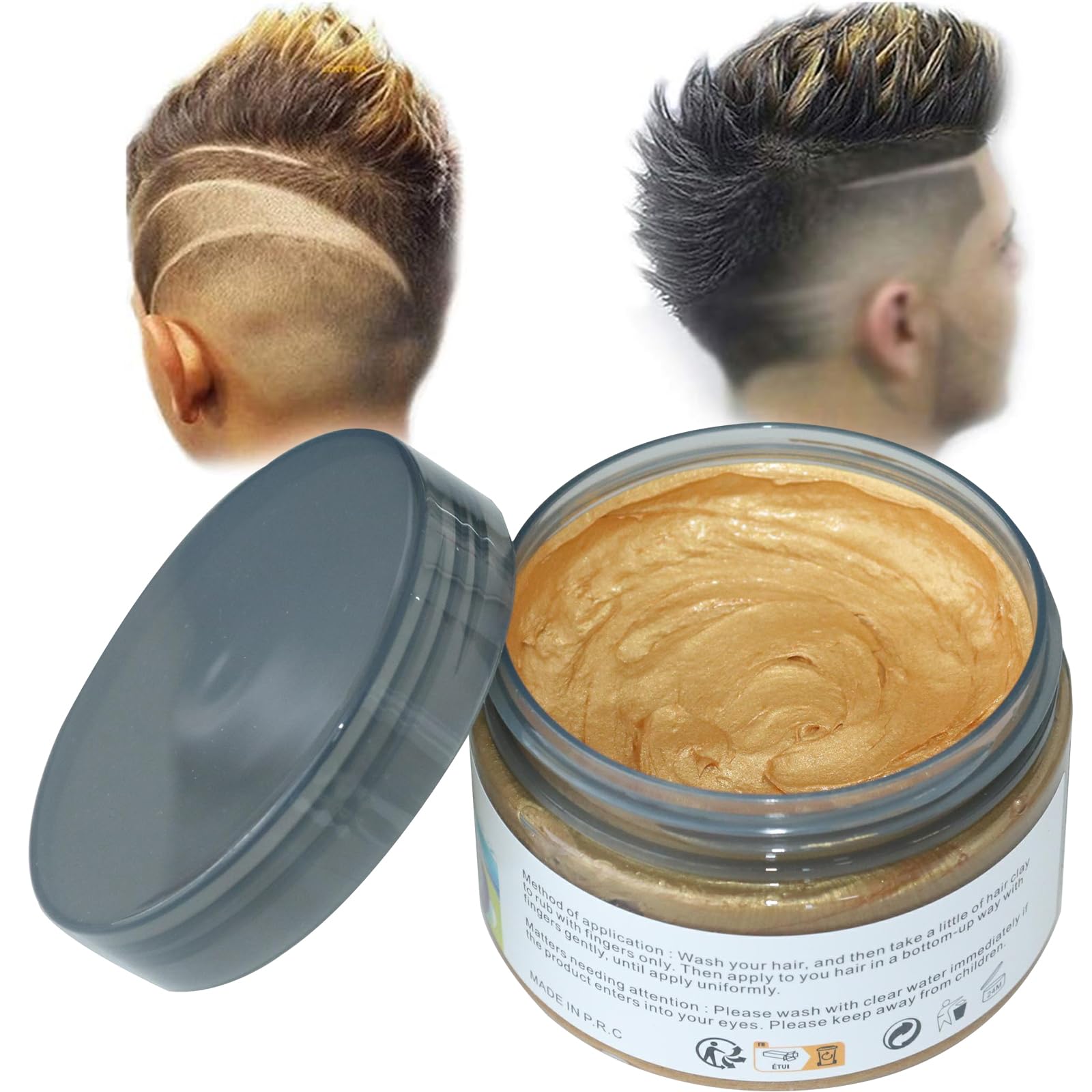 Hair Colour Wax One-time Temporary Modeling Natural Colour Hair Dye Wax,Natural Matte Hairstyle for party,Cosplay,Masquerade,Nightclub,Halloween