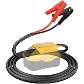 Jumper Cables with Adapter for Dewalt 20V Battery, 3.3FT 8AWG Portable Battery Dewalt Jumper Starter Automotive Booster Cables Power for Car Jump Starting Using Tool
